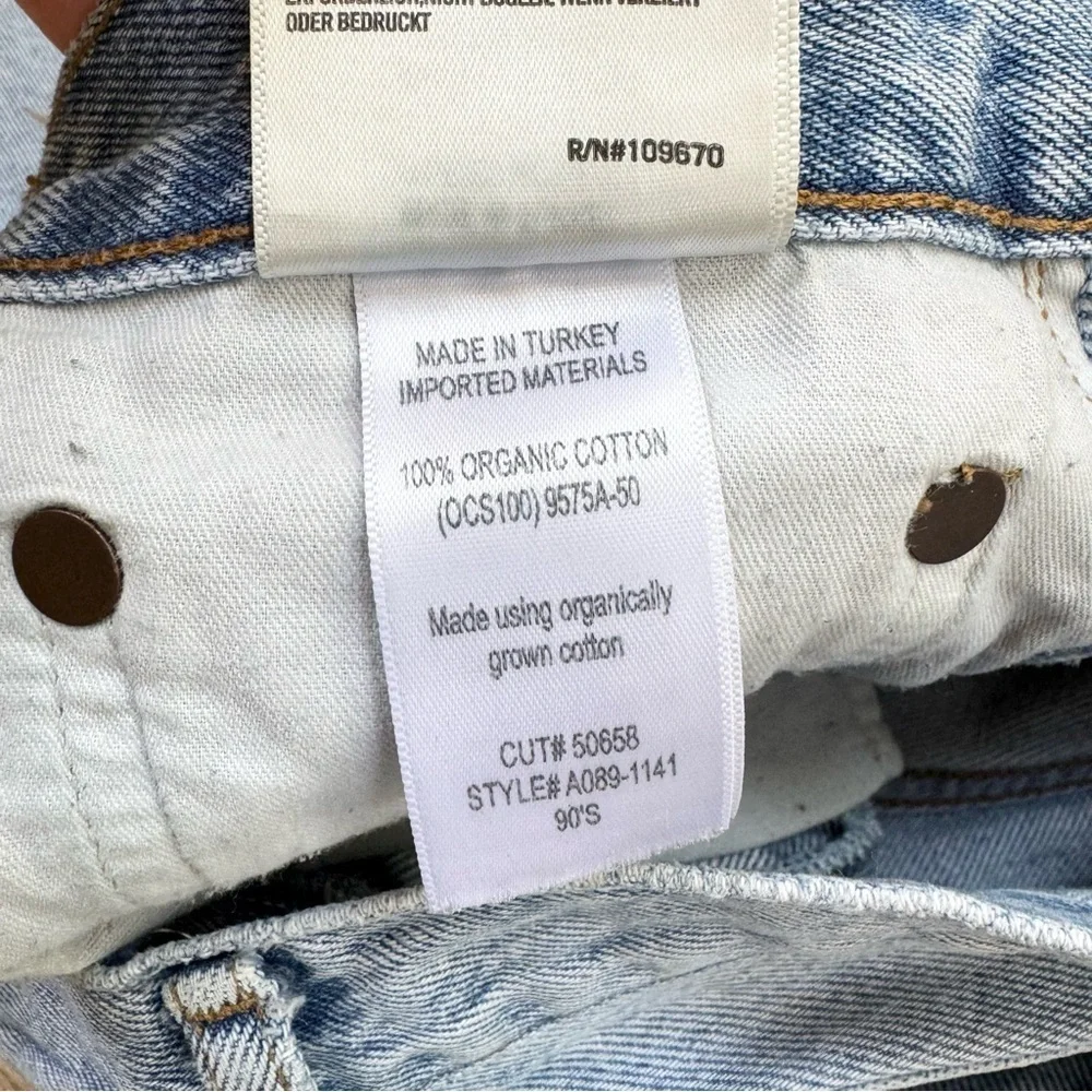 AGOLDE 90s Long Jean Shorts Blue in Force 25